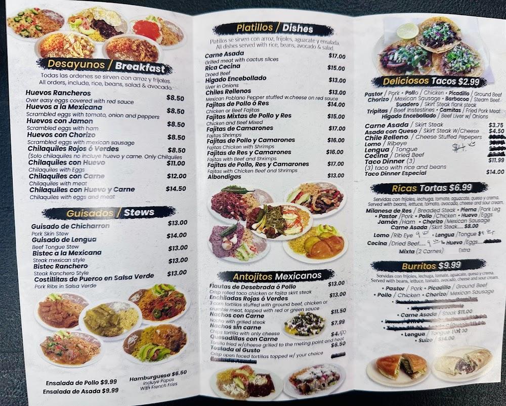 El Taconazo Arceo Menu image 1